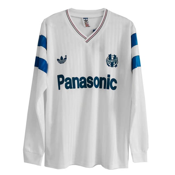 Camiseta Marsella Primera ML Retro 1990 Blanco